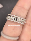 NEW - .8 Carat twt Moissanite Sterling Silver Spinner Ring - Size 8