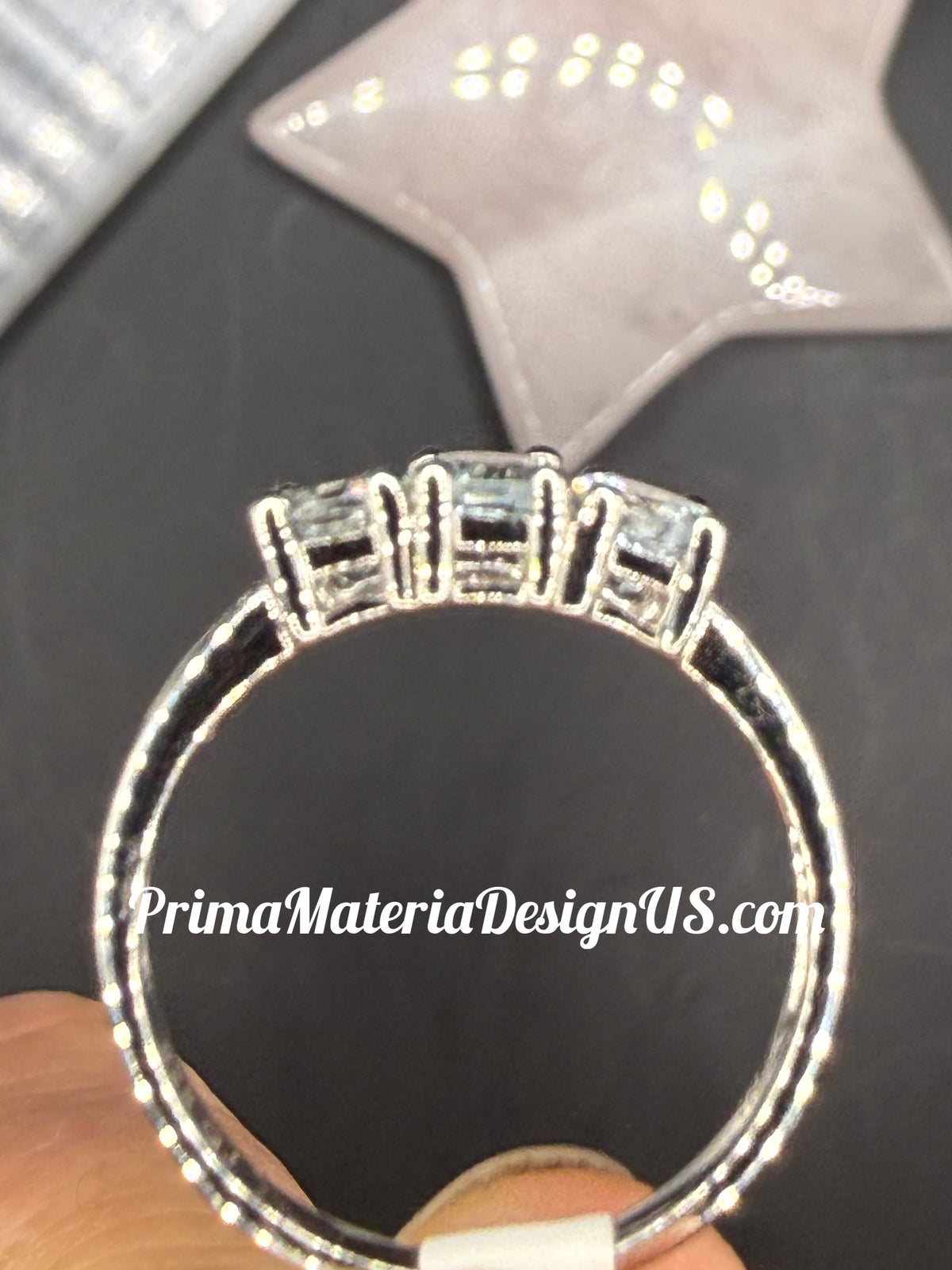 NEW - .95 Carat twt Natural Aquamarine and Diamond Solid Silver Ring - Local Jeweler Made - Size 8