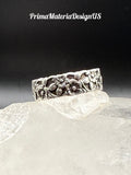 Vintage - 1940s Floral “Forget Me Not” Band - Size 8