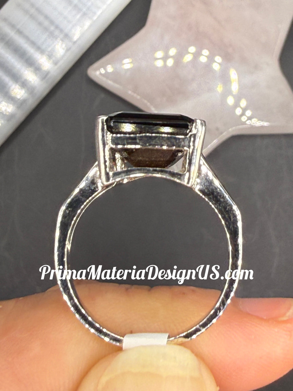 NEW - 11.25 Carat Smokey Quartz Solid Silver Unisex Statement Ring - Local Jeweler Made - Size 9
