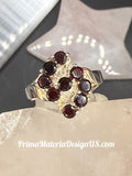 NEW - 1.98 Carat twt Natural Round Garnet Solid Silver Ring - Local Jeweler Made  - Size 7