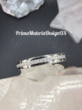 New - .54 Carat twt Moissanite Sterling Silver Unisex Wedding Band - Size 9