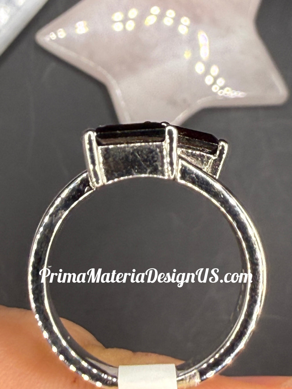 NEW - 2.4 Carat twt Natural Emerald Cut Garnet Solid Silver Ring - Local Jeweler Made - Size 7