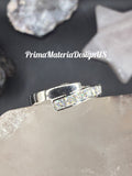 New - 2.1 Carat twt Moissanite Sterling Silver Wrap Around Ring - Size 9