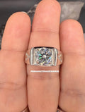 NEW - 2 Carat Brilliant Round Cut Moissanite Wedding Band - Size 9